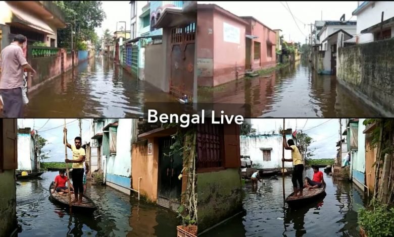 rain stops, but still some wards in raiganj and maldah town are waterlogged