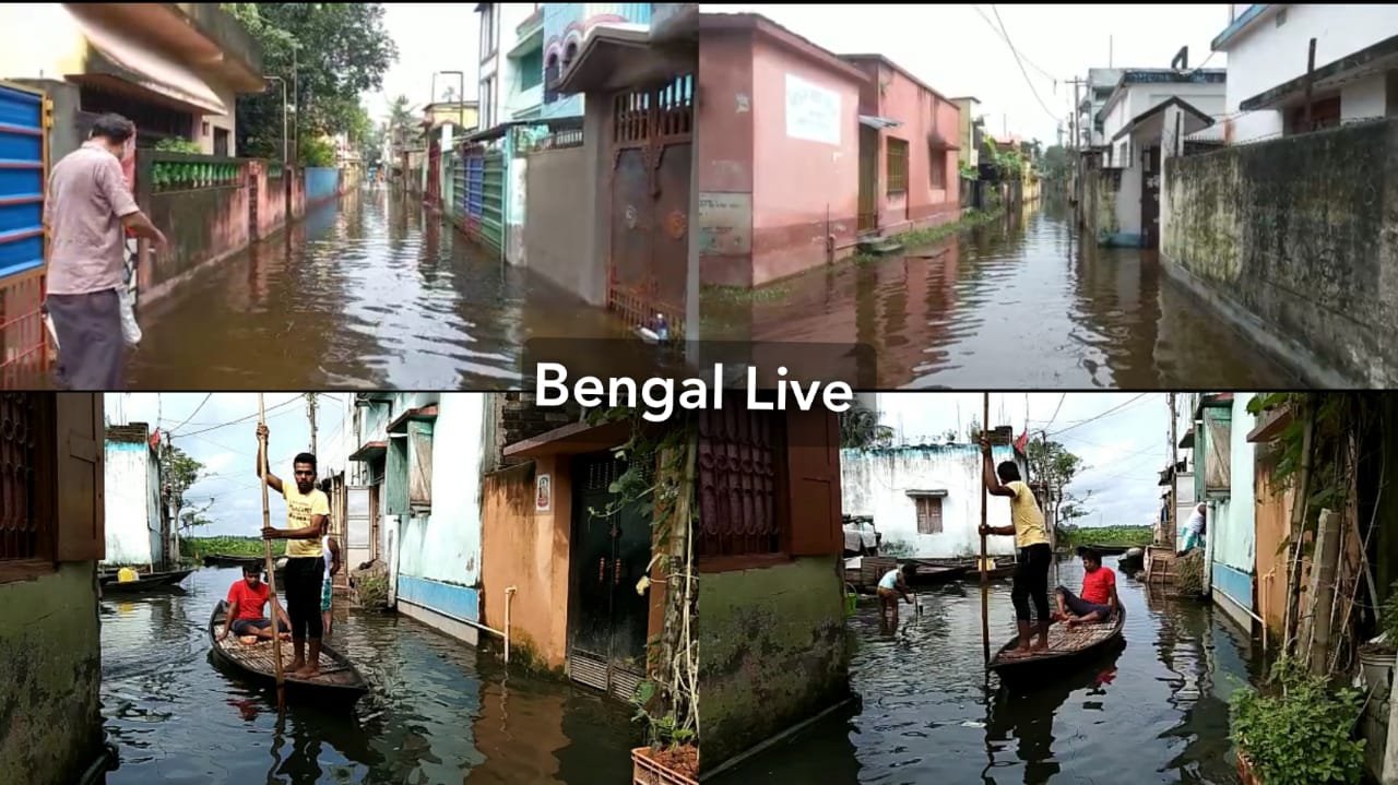 rain stops, but still some wards in raiganj and maldah town are waterlogged
