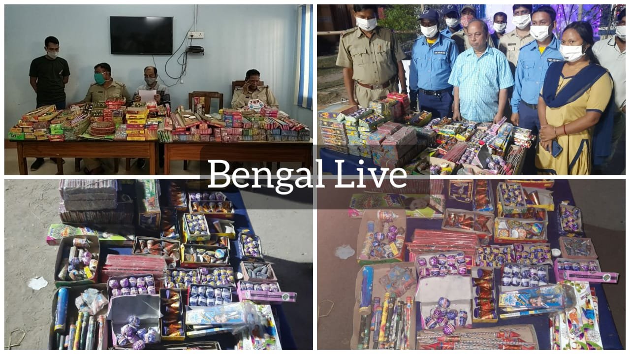 maldah district police seized 440 kg firecrackers before kali puja