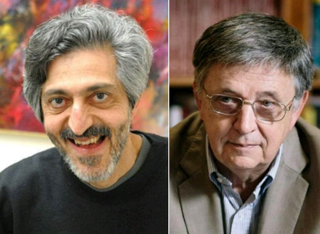 Mathematicians Laszlo Lovasz of Hungary and Israel's Avi Wigderson