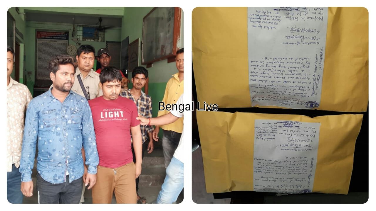 Two drug dealers caught with two kg of brown sugar
