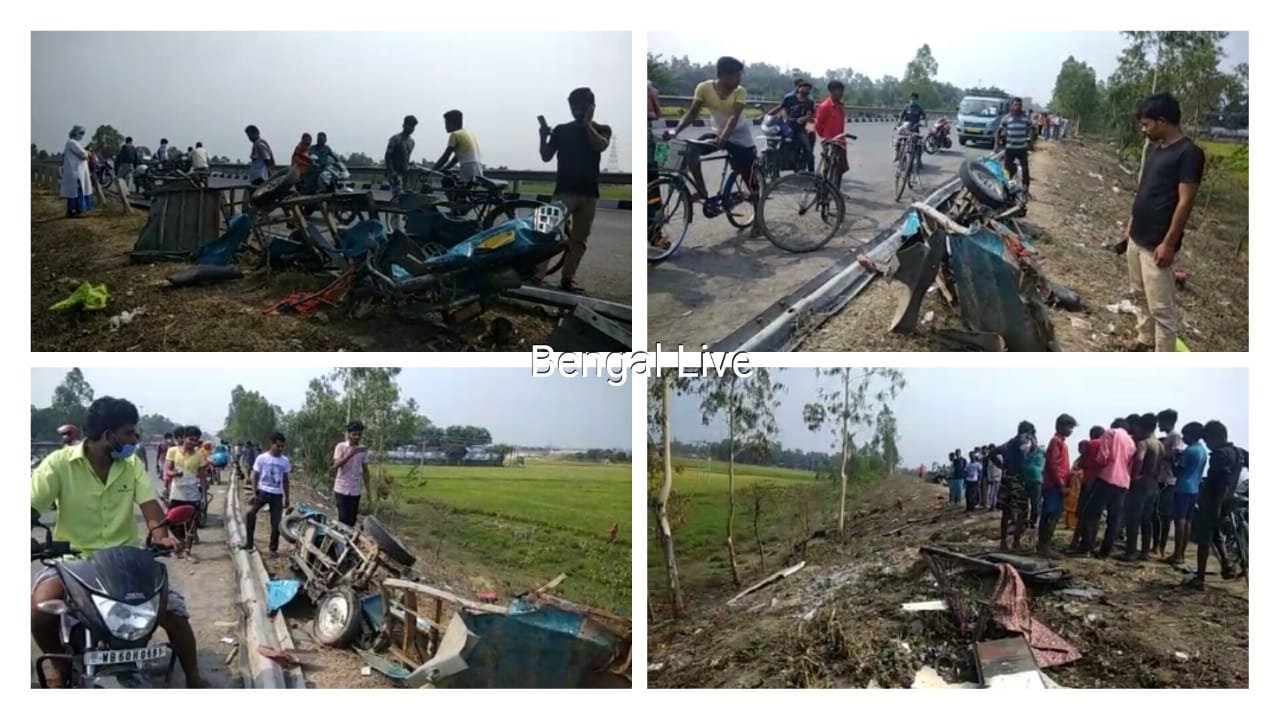 accident on National Highway 34 in Itahar