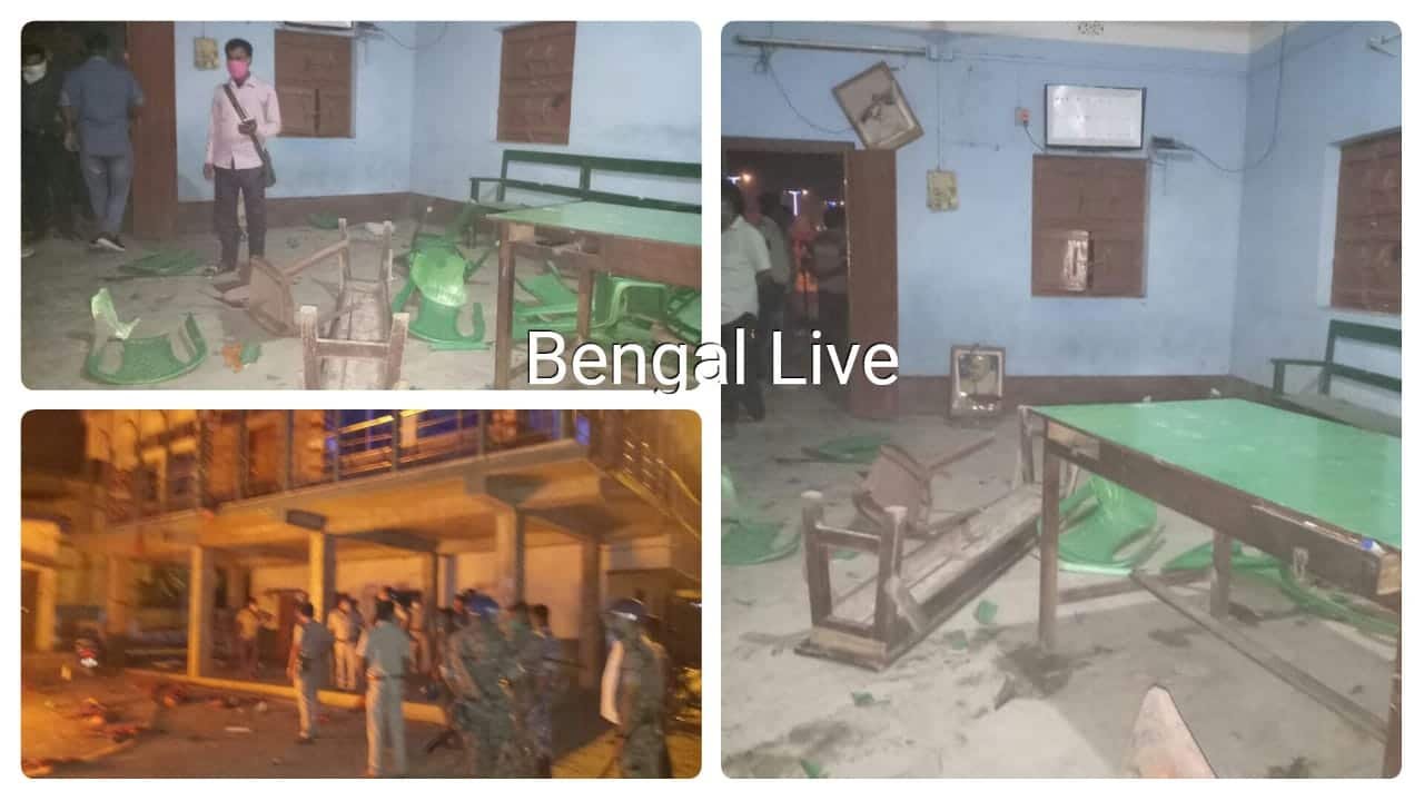 Massive tension in Itahar, vandalized meteor club, fire at carom board