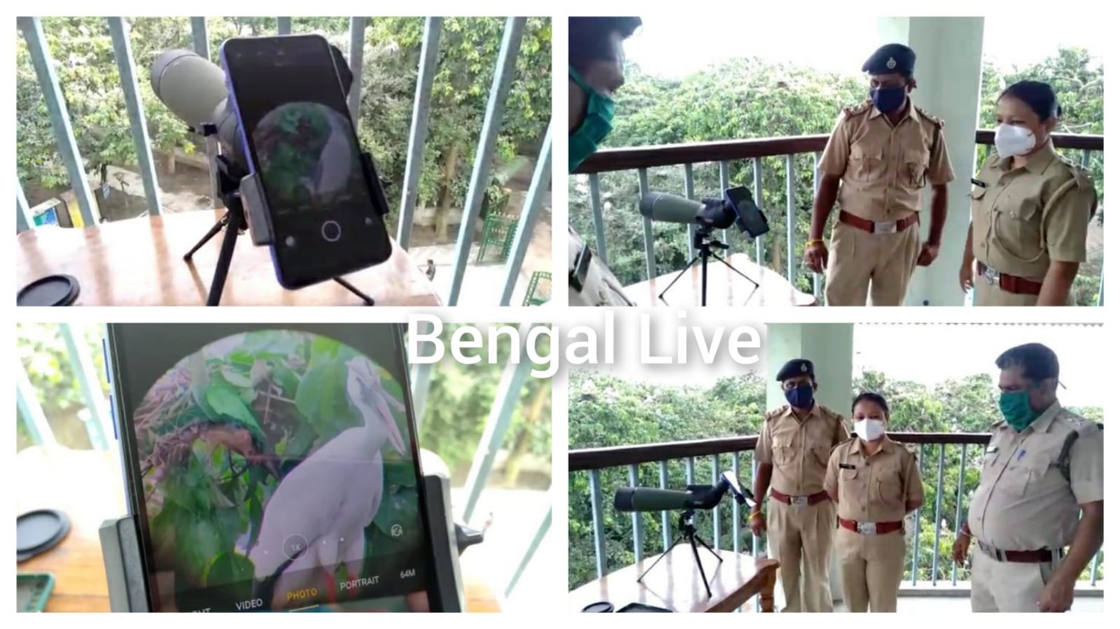 monocular sat in the Raiganj Kulik Bird Sanctuary