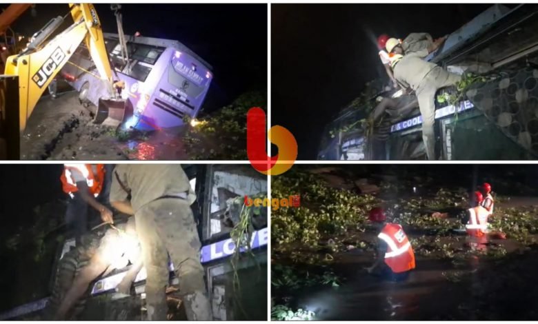 Accident on NH 34 in Raiganj